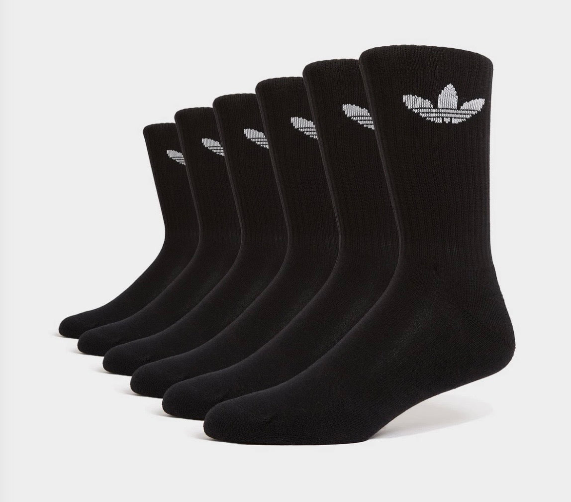 adidas Originals Trefoil Cushion Crew Socks 6 Pack